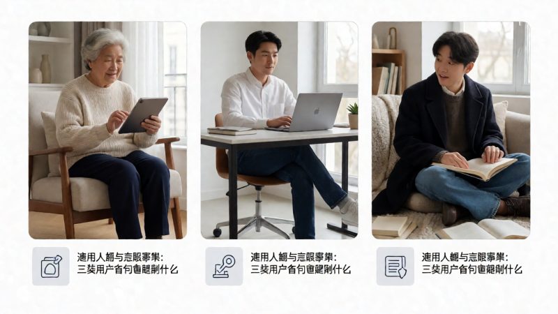适用人群与典型场景:三类用户各自能得到什么 示意图